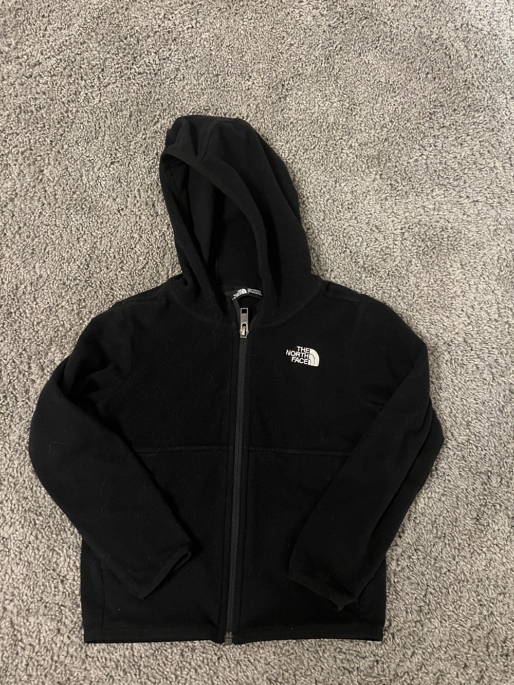 The North Face Kids Black Fleece Hooded Zip Jacket